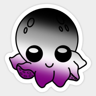 Asexual Pride Octopus Gradient Flag Sticker